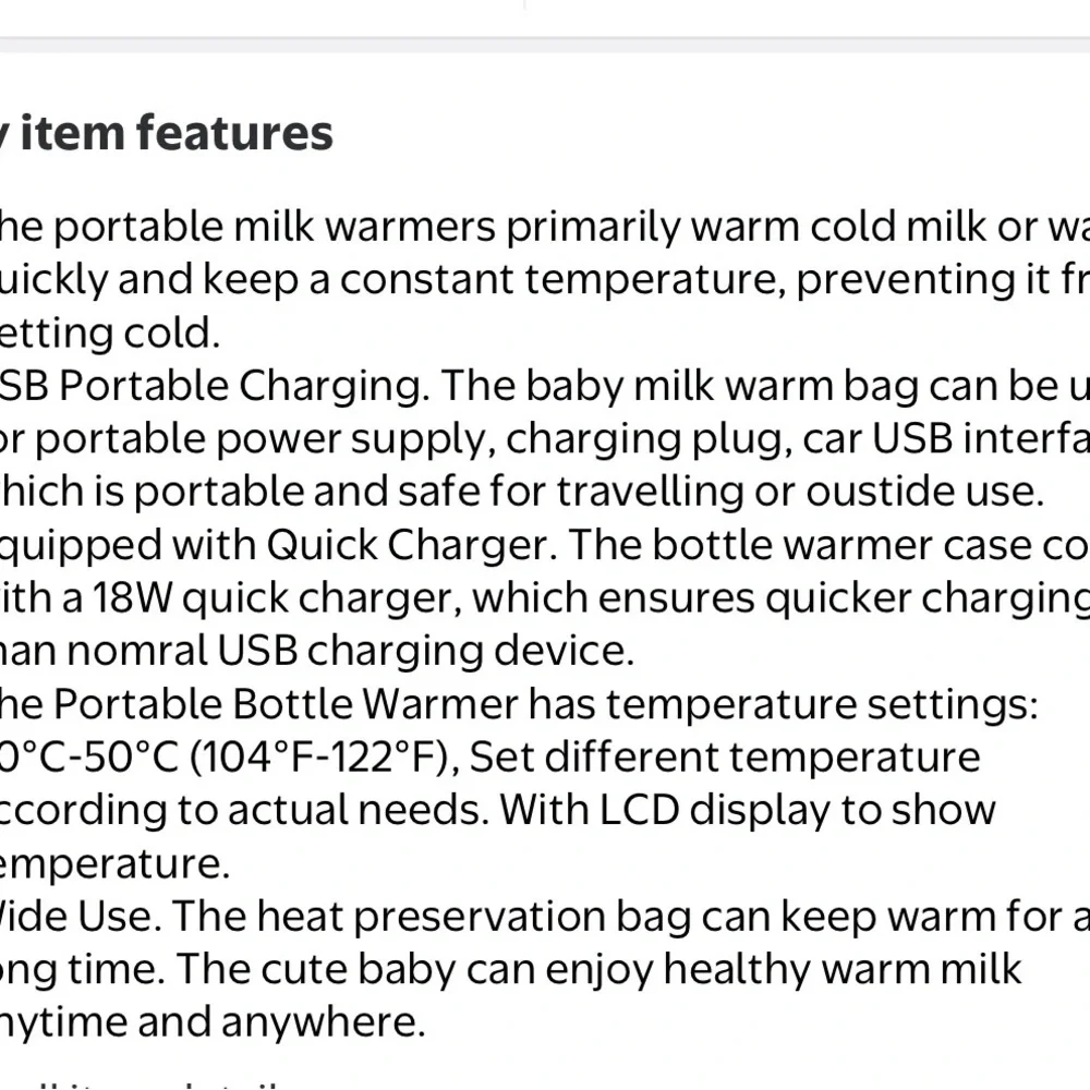 T9 Portable Bottle Warmer Charger - Blue
